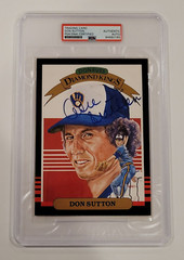 Rare 1985 DON SUTTON Signed Oversized 5×7 Inch Donruss Diamond Kings Card-PSA