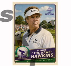 2026 STCC Lonnie Hawkins The Hawk Will Ferrell Custom golf card