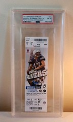 2012 CHARGERS BRONCOS TICKET BRONCOS 24 Pt COMEBACK PEYTON MANNING PSA 8 NM-MT