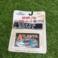 Atlanta Gear Tag Tag Express Plastic 4.5in x 2.5 in Luggage Tag Vintage New