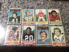 U-Pick 1974 Topps football common/stars #266-528 SINGLES – YOU PICK ANY CARD(S)