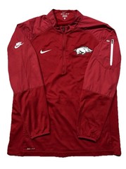 Nike Arkansas Razorbacks 1/4 Zip Windbreaker Jacket. Mens L. Red. NCAA.