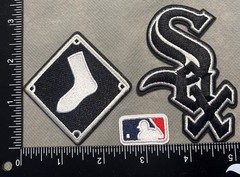 Set Of 3 CHICAGO WHITE SOX MLB BASEBALL EMBROIDERED IRON ON PATCHES