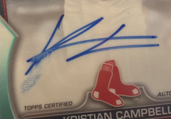 2023 Bowman Draft – Kristian Campbell 1st auto #CDA-KCA Aqua Lava /199 READ!