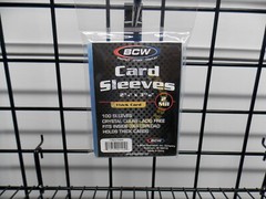 (100) 1 Pack BCW Thick Sports Card Soft Sleeves 2 3/4 X 3 13/16 #1-SSLV-Thick
